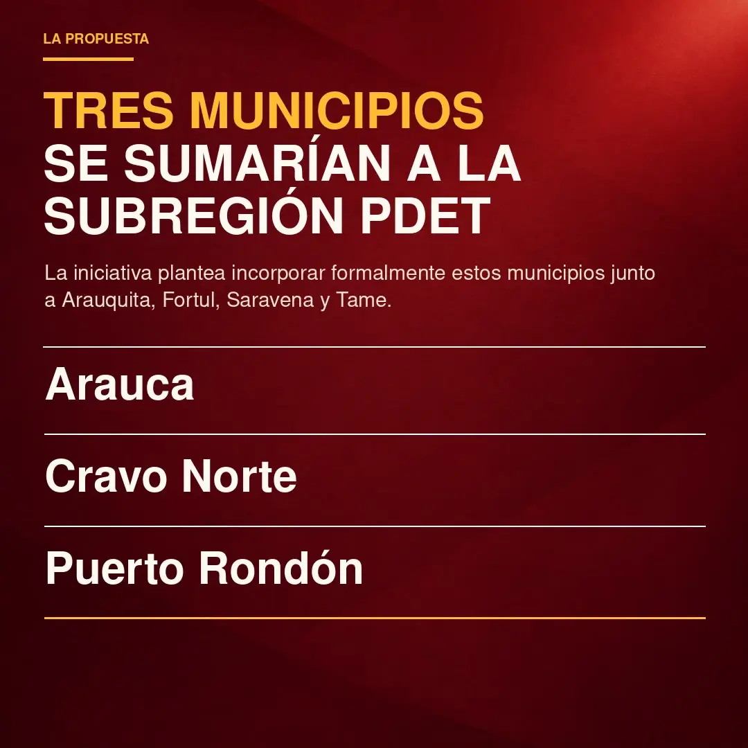 Rozo propone completar la cobertura PDET en Arauca
