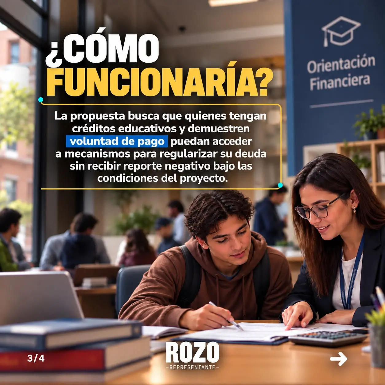 Germán Rozo impulsa alivio en centrales de riesgo para quienes se endeudan para estudiar